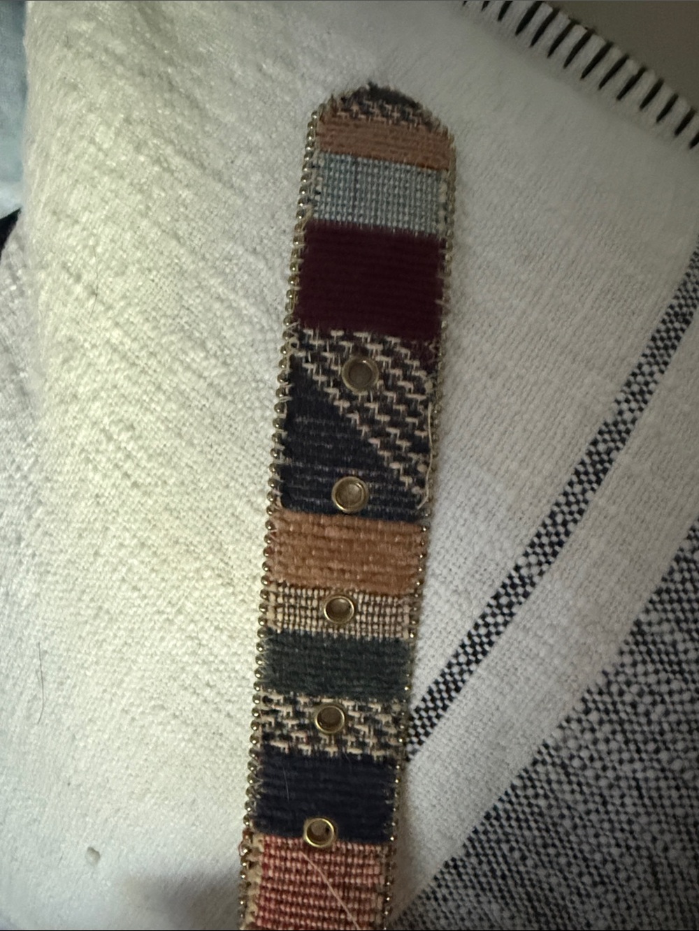 Absolutely Fresh Woven Patchwork Textured Women’s Vintage Belt - Multi-Color - Picture 10 of 11